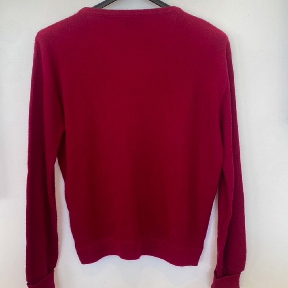 Vintage 60s IZOD LACOSTE Men's Pullover Grandpa Sweater V-Neck Red Crimson Sz L - Picture 4 of 7
